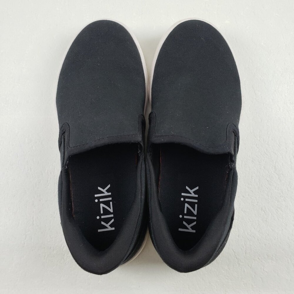 Kizik Venice Slip On Shoe Womens 7.5 Black Canvas Hands Free Casual Sneaker - Picture 4 of 11